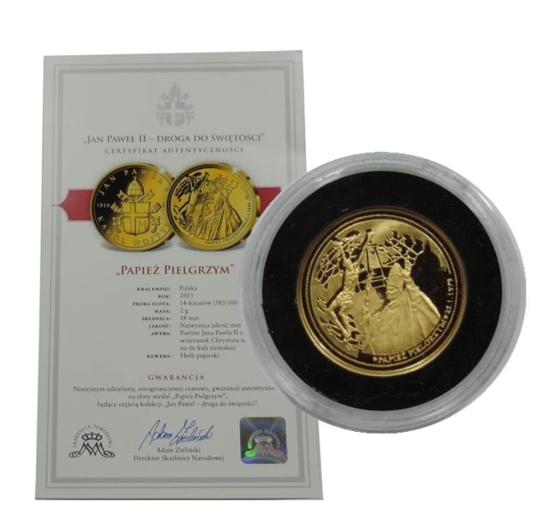 złota moneta kolekcjonerska